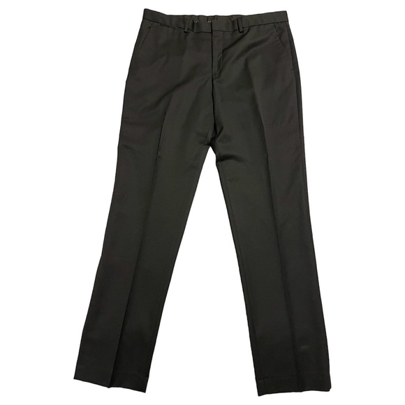 Express Other - Express Mens Photographer Wool Polyester Black Trouser Dress Pants 34x32